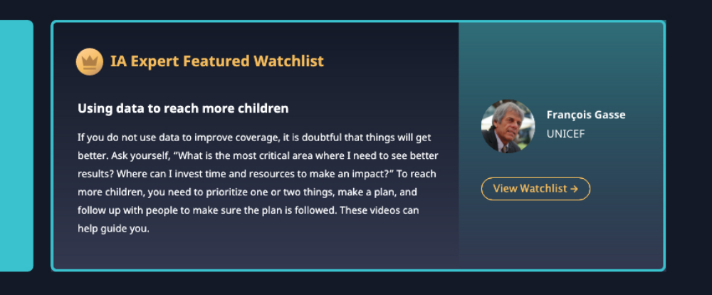 IA Watch expert watchlist